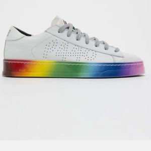 New! P448 Jack Pride Capsule Sneaker Size 36 White Rainbow DD345
